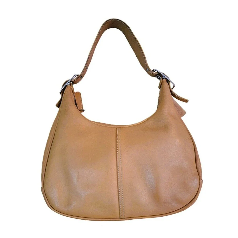 Coach Women's Vintage Zoe Tan leather Shoulder Hobo Bag Purse 9342